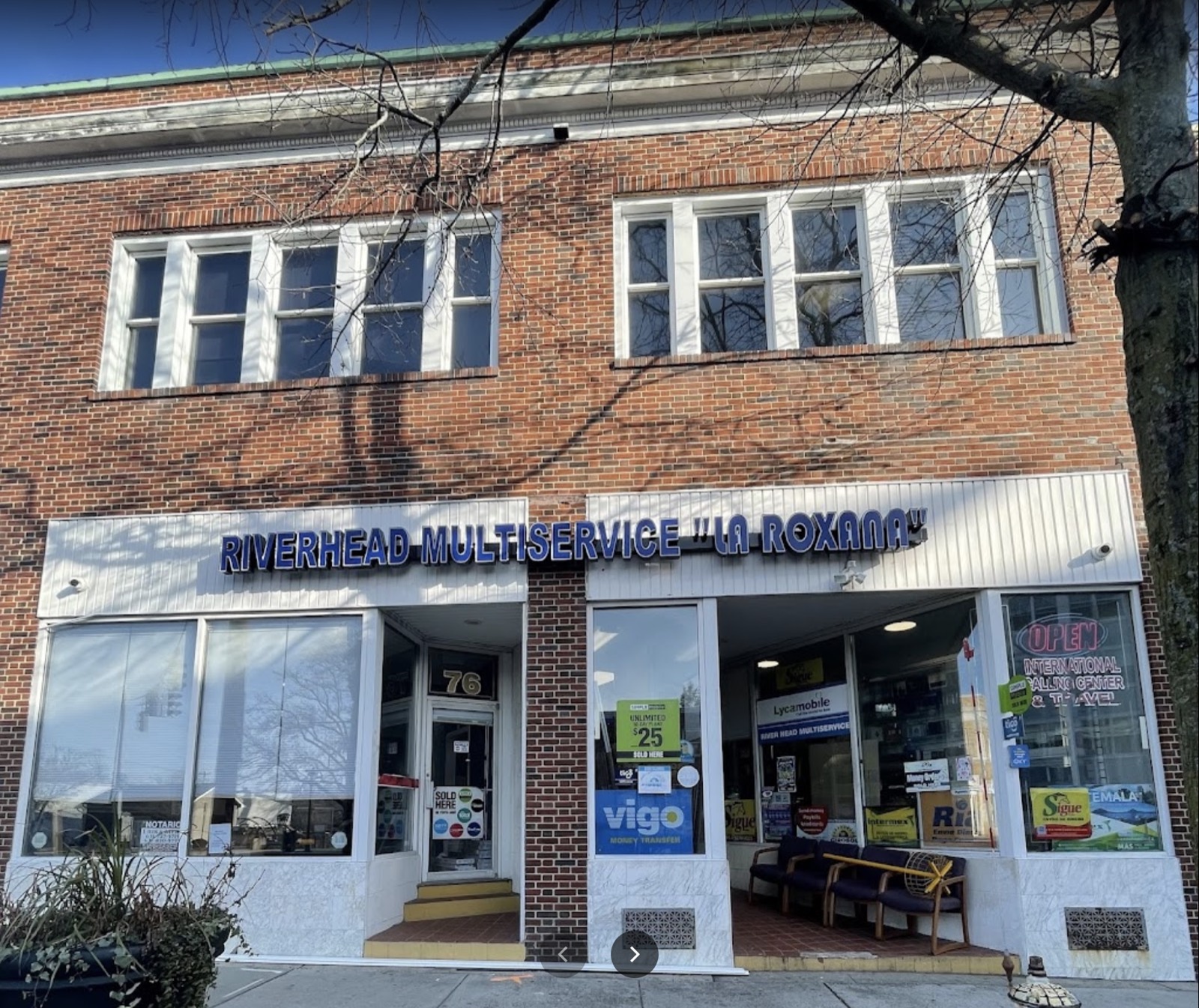 The Riverhead Multiservice La Roxana storefront on West Main Street in downtown Riverhead